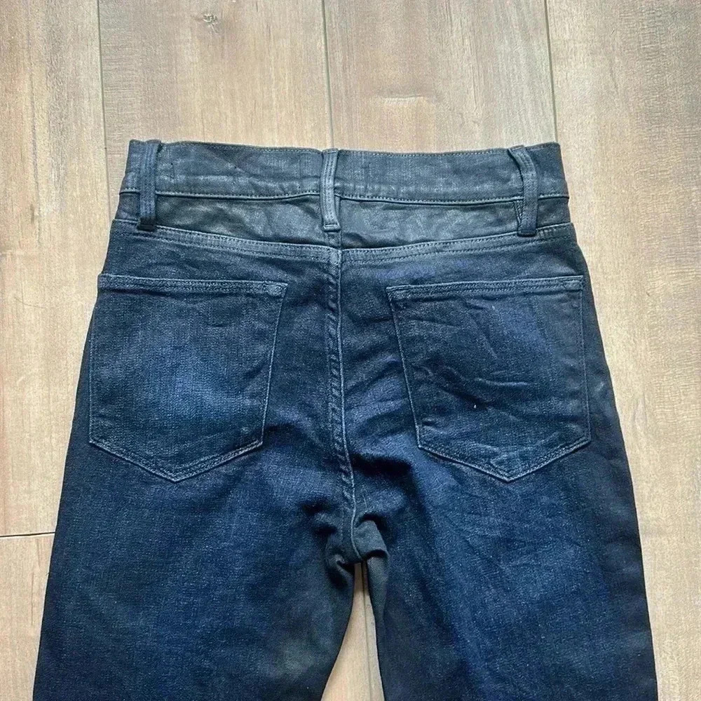 Frame Denim Le High Skinny Crop Two-Tone Shiny Jeans Sz 26 - Picture 6 of 6